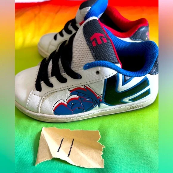 Etnies Disney Boy’s Fader Shoes Size 11C White Red Blue Black Phineas & Ferb - Picture 1 of 5